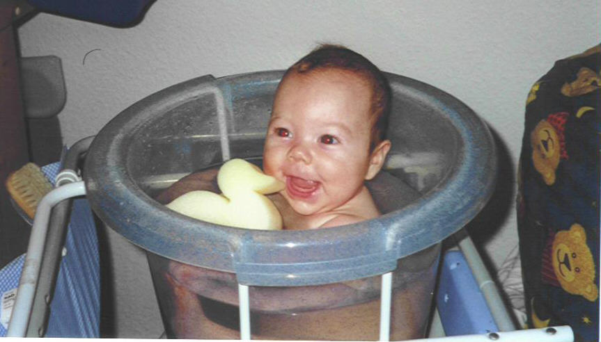 Moritz steht aufs Baden!